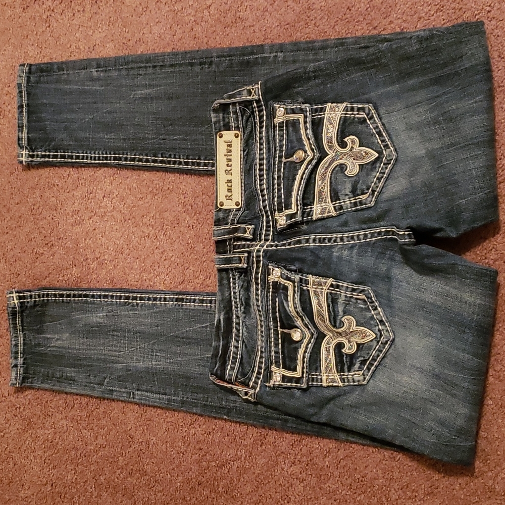Womens Rock Revival skinny jeans size 28